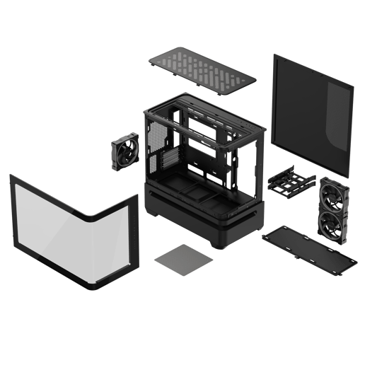 ASUS Prime AP202 ARGB Mid Tower Gaming Case - Black 
